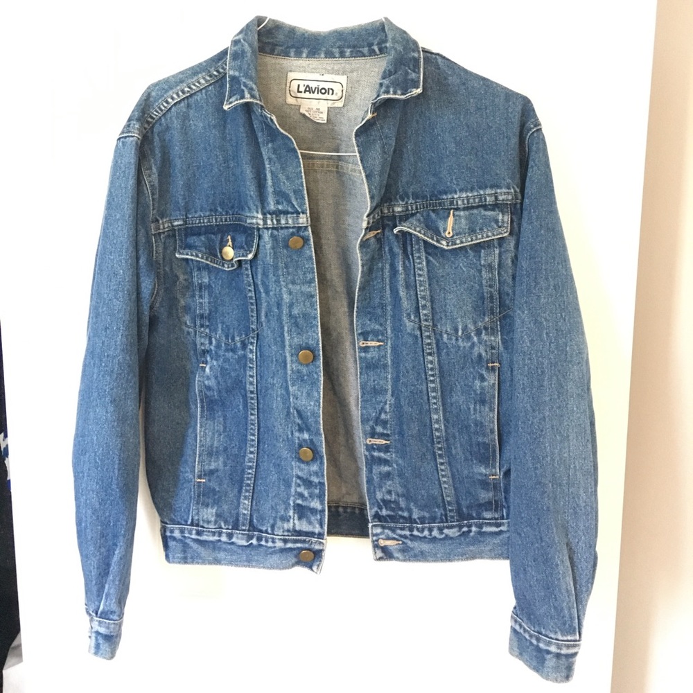 Vintage oversized denim jean jacket